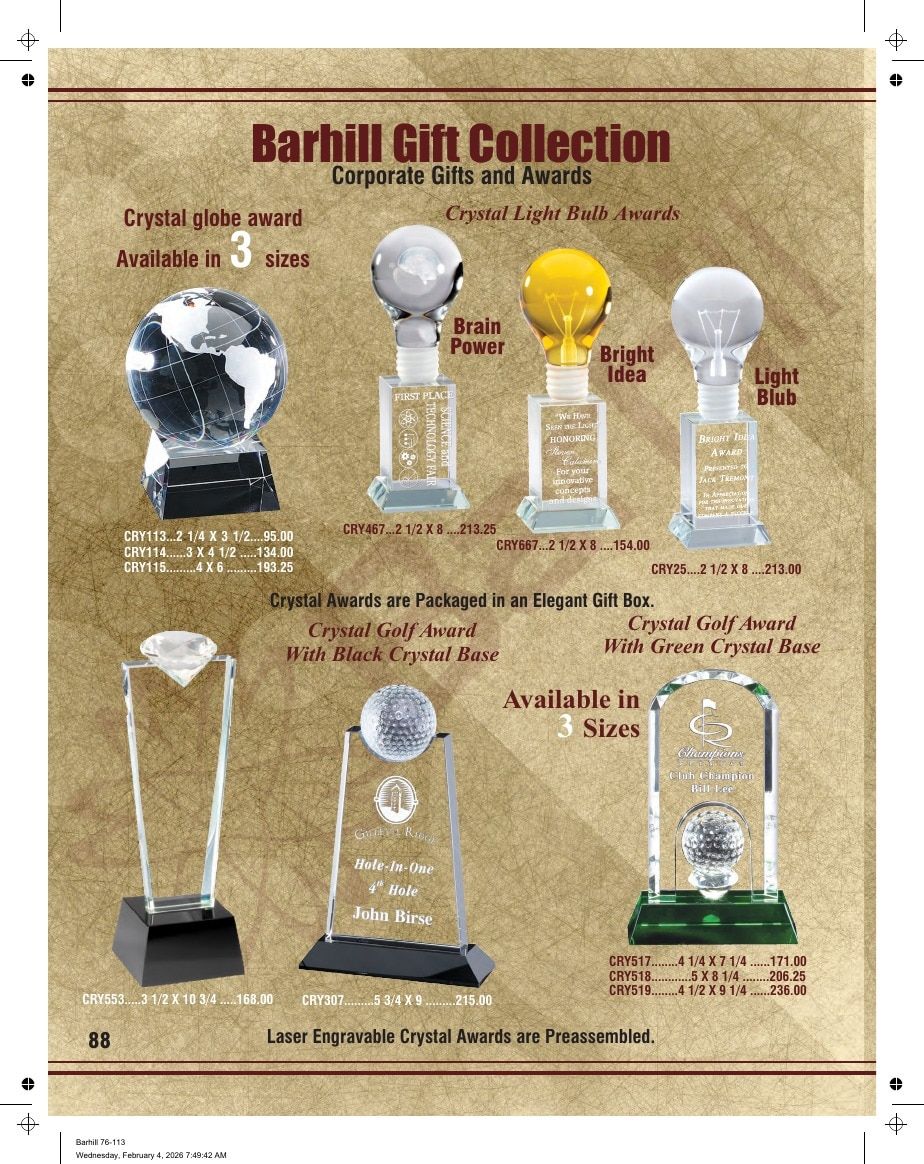 Marco Awards Group Recognition Awards Catalog Weekly Ad January 1 - December 31, 2026