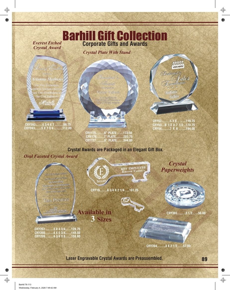 Marco Awards Group Recognition Awards Catalog Weekly Ad January 1 - December 31, 2026