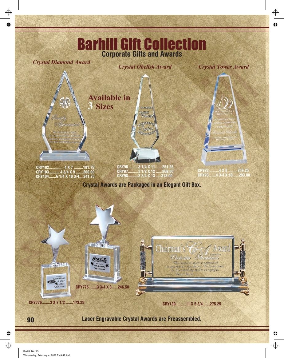 Marco Awards Group Recognition Awards Catalog Weekly Ad January 1 - December 31, 2026