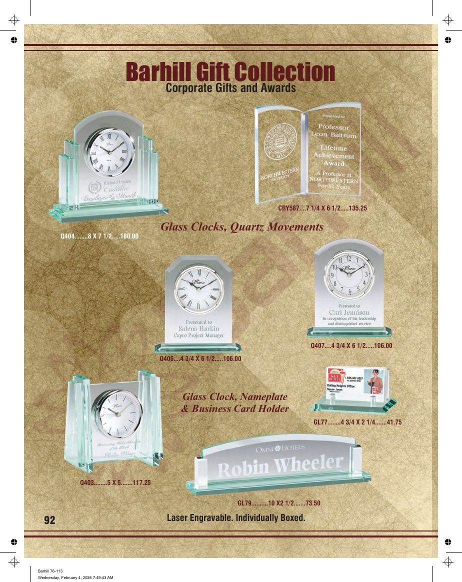 Marco Awards Group Recognition Awards Catalog Weekly Ad January 1 - December 31, 2026