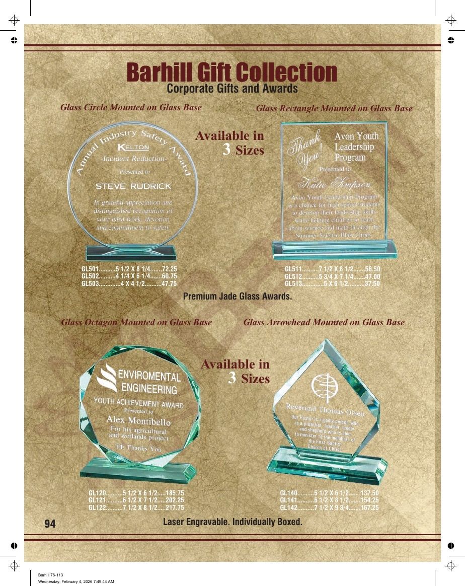 Marco Awards Group Recognition Awards Catalog Weekly Ad January 1 - December 31, 2026