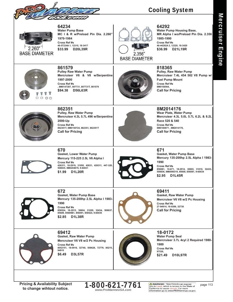 Pro Marine USA Inboard and Sterndrive Parts Catalog Weekly Ad January 1 - December 31, 2026