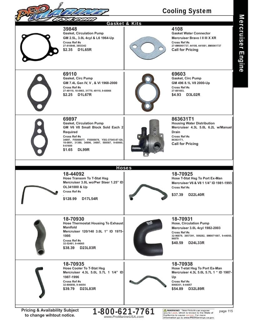Pro Marine USA Inboard and Sterndrive Parts Catalog Weekly Ad January 1 - December 31, 2026