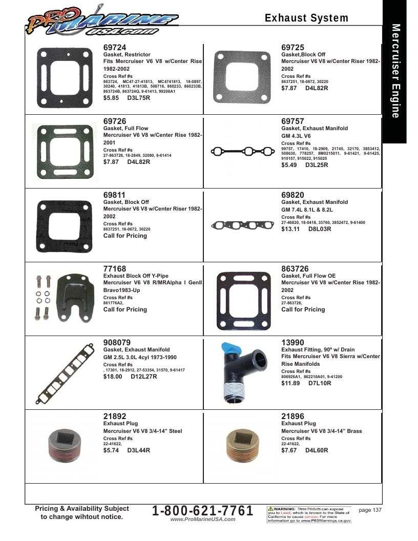 Pro Marine USA Inboard and Sterndrive Parts Catalog Weekly Ad January 1 - December 31, 2026