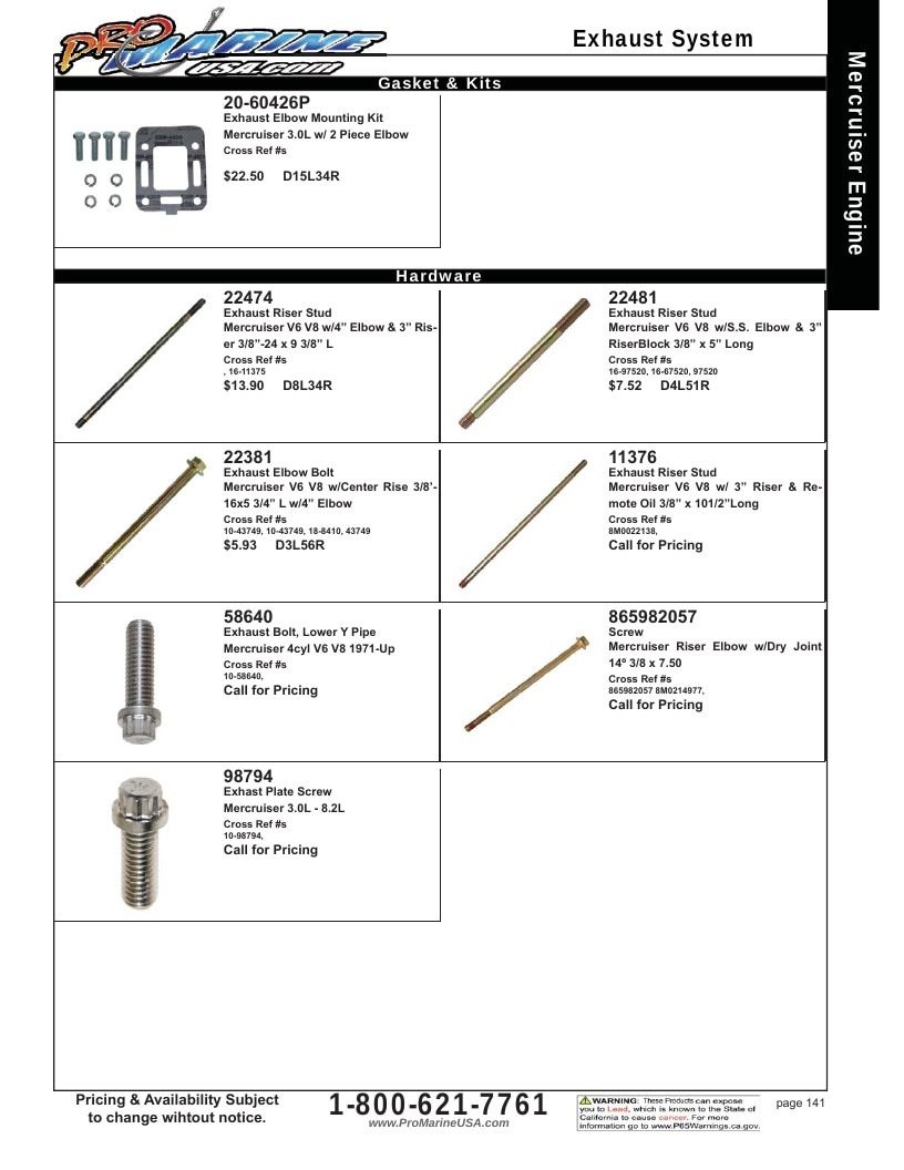 Pro Marine USA Inboard and Sterndrive Parts Catalog Weekly Ad January 1 - December 31, 2026