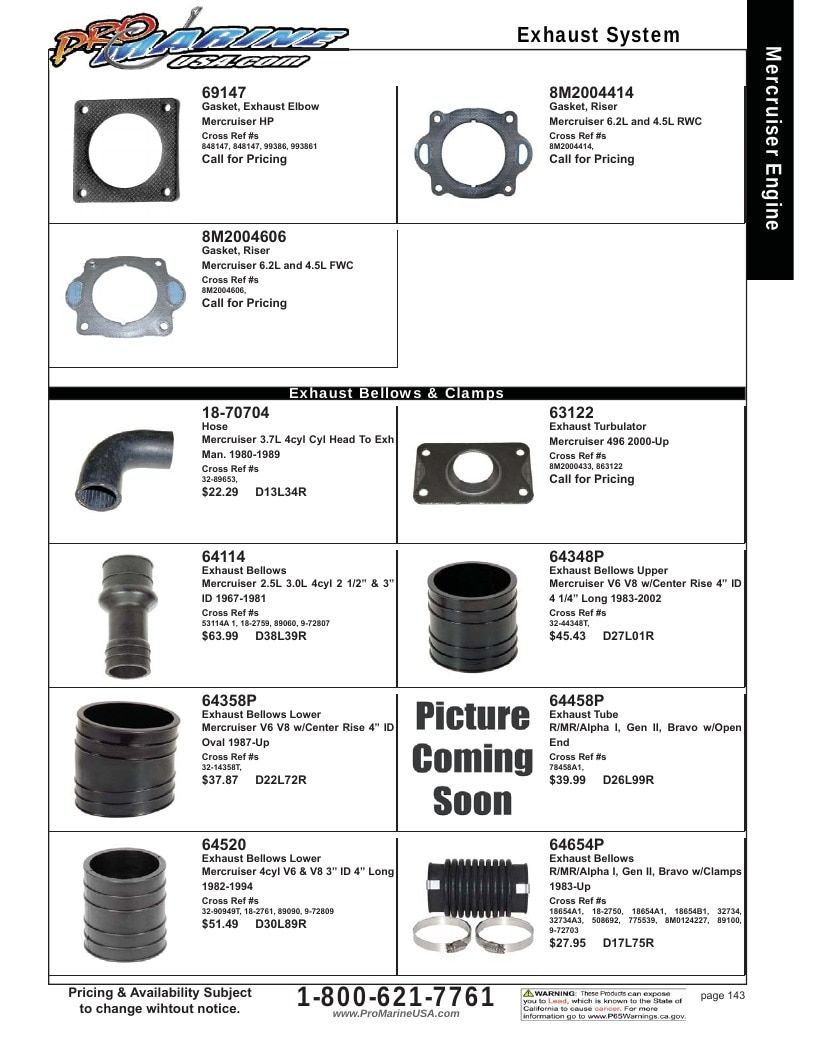 Pro Marine USA Inboard and Sterndrive Parts Catalog Weekly Ad January 1 - December 31, 2026