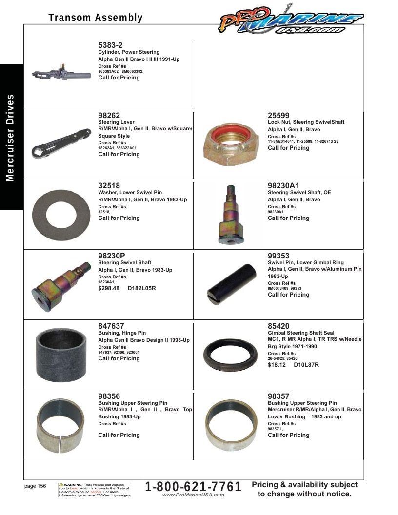Pro Marine USA Inboard and Sterndrive Parts Catalog Weekly Ad January 1 - December 31, 2026