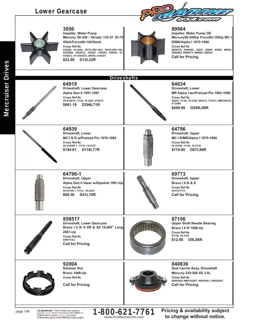 Pro Marine USA Inboard and Sterndrive Parts Catalog Weekly Ad January 1 - December 31, 2026
