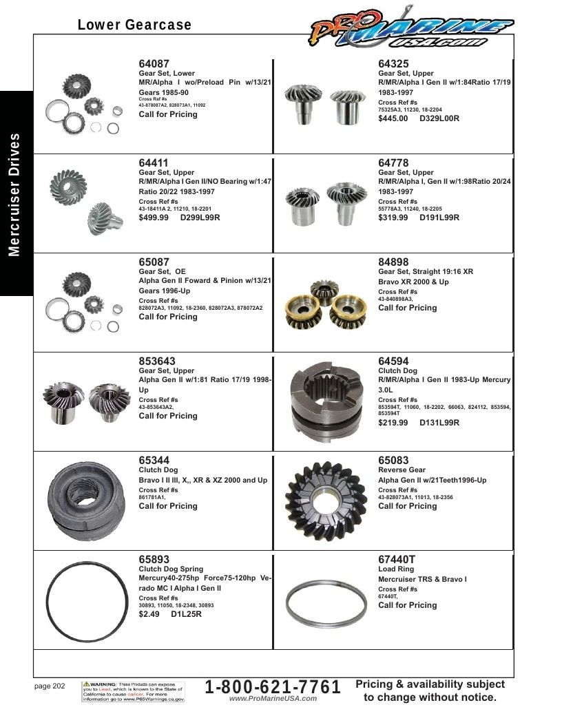 Pro Marine USA Inboard and Sterndrive Parts Catalog Weekly Ad January 1 - December 31, 2026