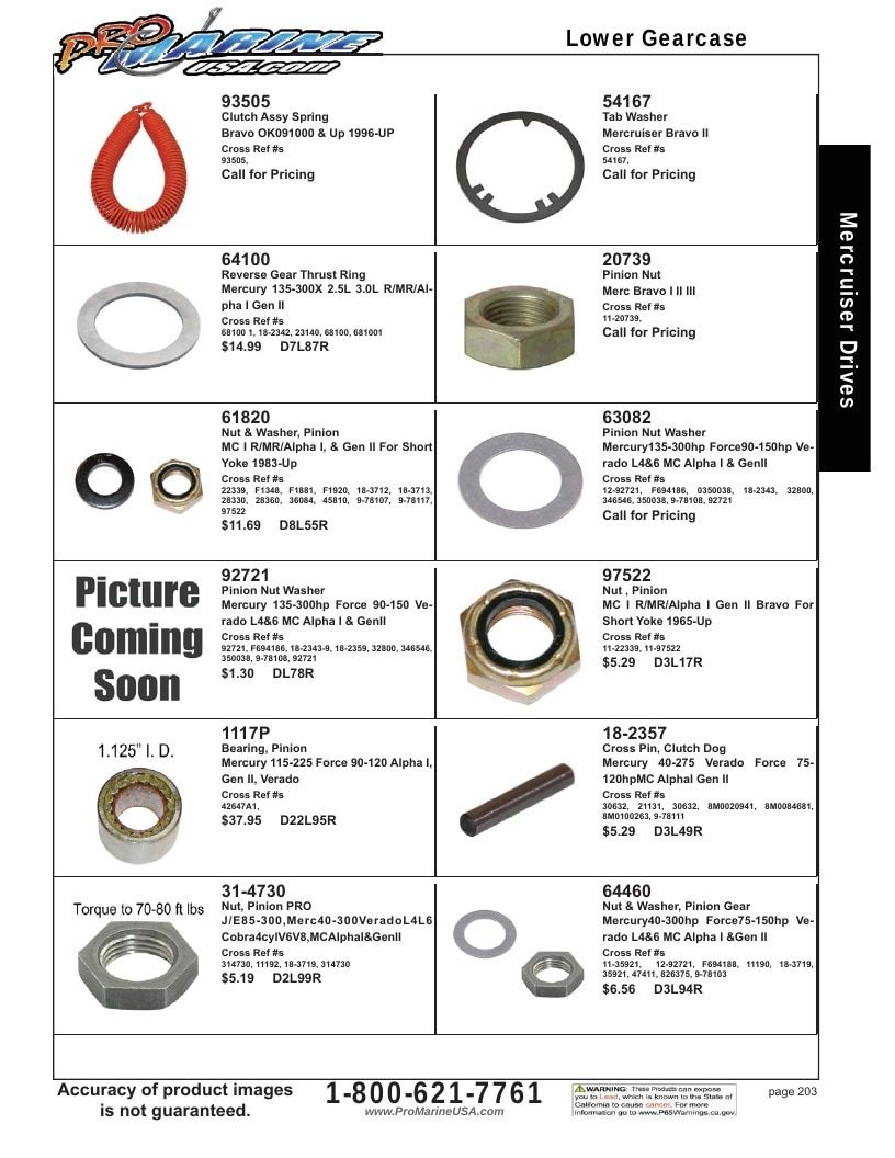 Pro Marine USA Inboard and Sterndrive Parts Catalog Weekly Ad January 1 - December 31, 2026