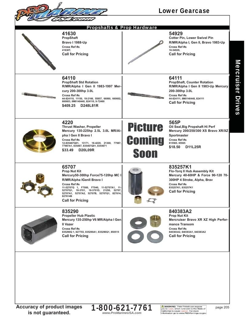Pro Marine USA Inboard and Sterndrive Parts Catalog Weekly Ad January 1 - December 31, 2026