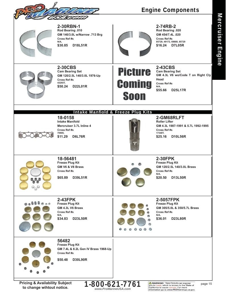 Pro Marine USA Inboard and Sterndrive Parts Catalog Weekly Ad January 1 - December 31, 2026