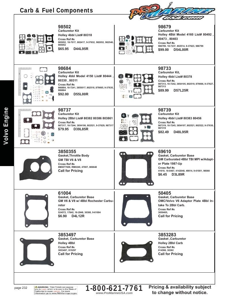 Pro Marine USA Inboard and Sterndrive Parts Catalog Weekly Ad January 1 - December 31, 2026