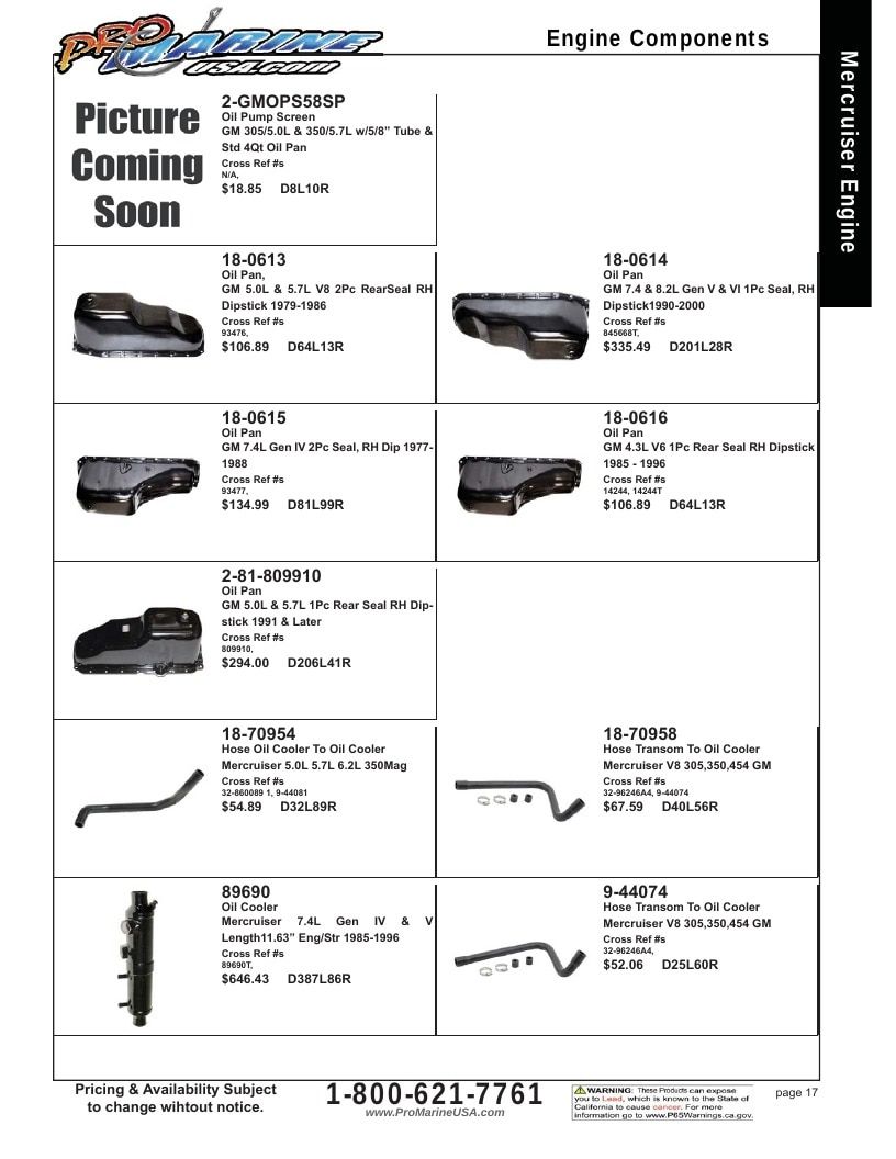 Pro Marine USA Inboard and Sterndrive Parts Catalog Weekly Ad January 1 - December 31, 2026