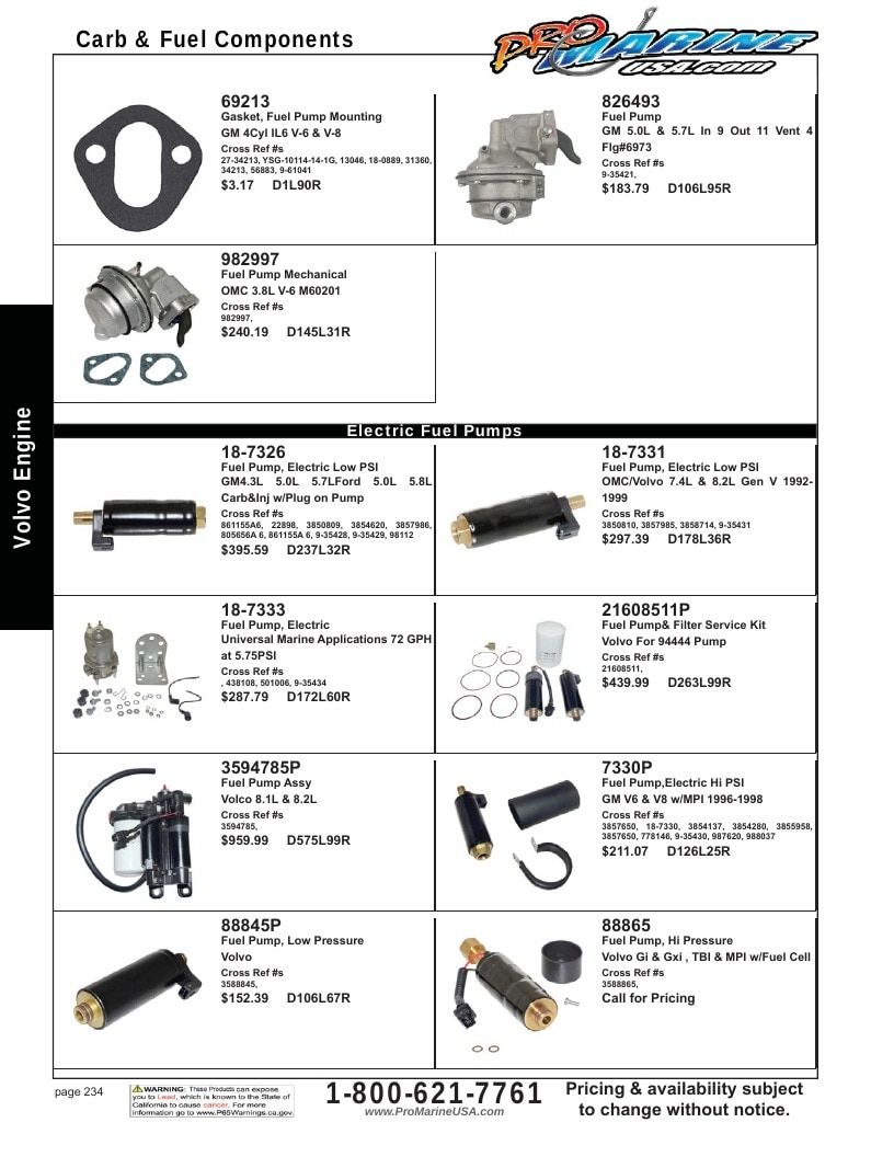 Pro Marine USA Inboard and Sterndrive Parts Catalog Weekly Ad January 1 - December 31, 2026