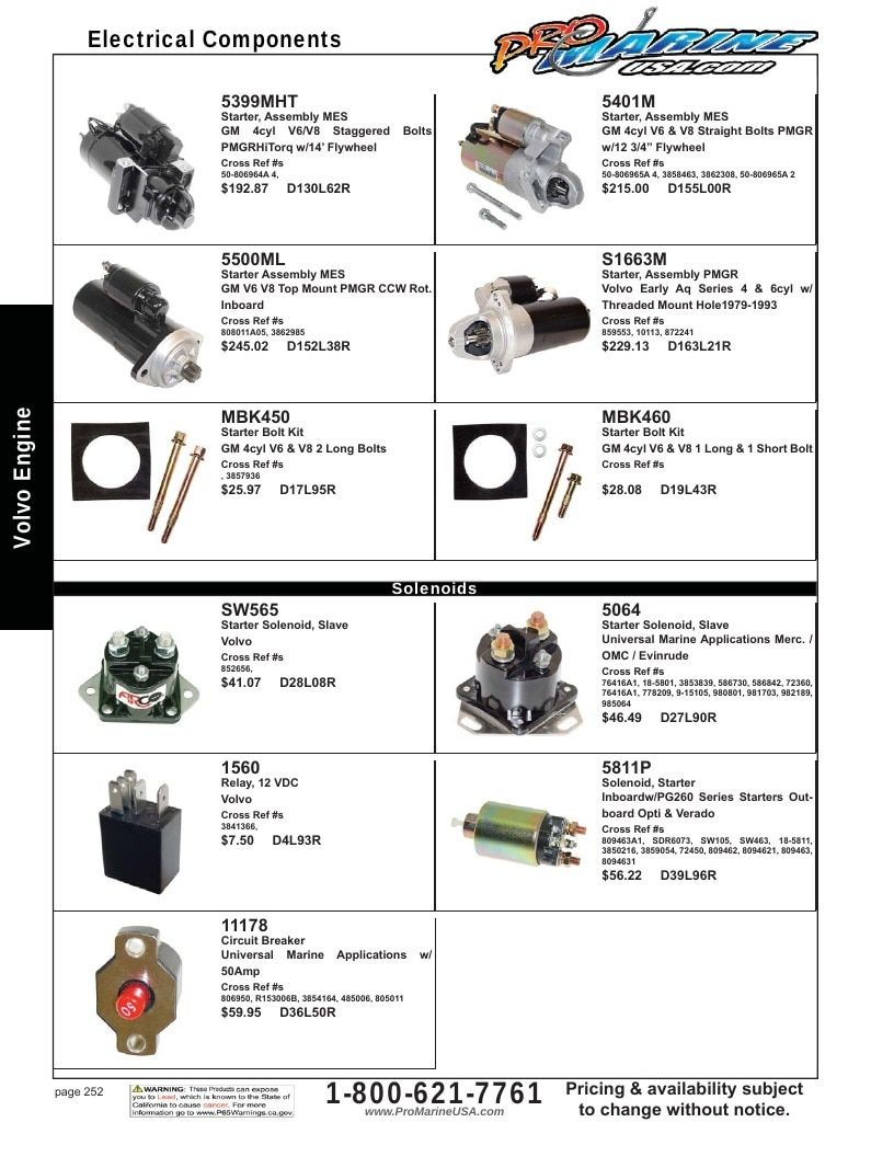 Pro Marine USA Inboard and Sterndrive Parts Catalog Weekly Ad January 1 - December 31, 2026