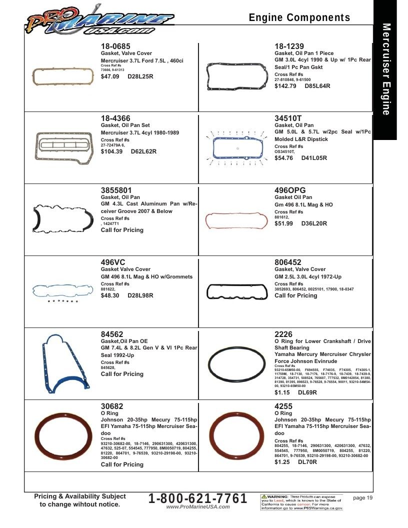 Pro Marine USA Inboard and Sterndrive Parts Catalog Weekly Ad January 1 - December 31, 2026