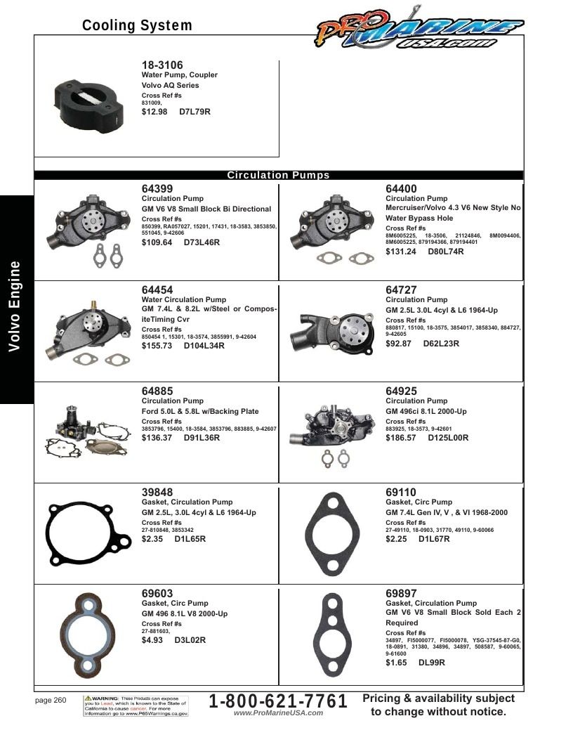 Pro Marine USA Inboard and Sterndrive Parts Catalog Weekly Ad January 1 - December 31, 2026