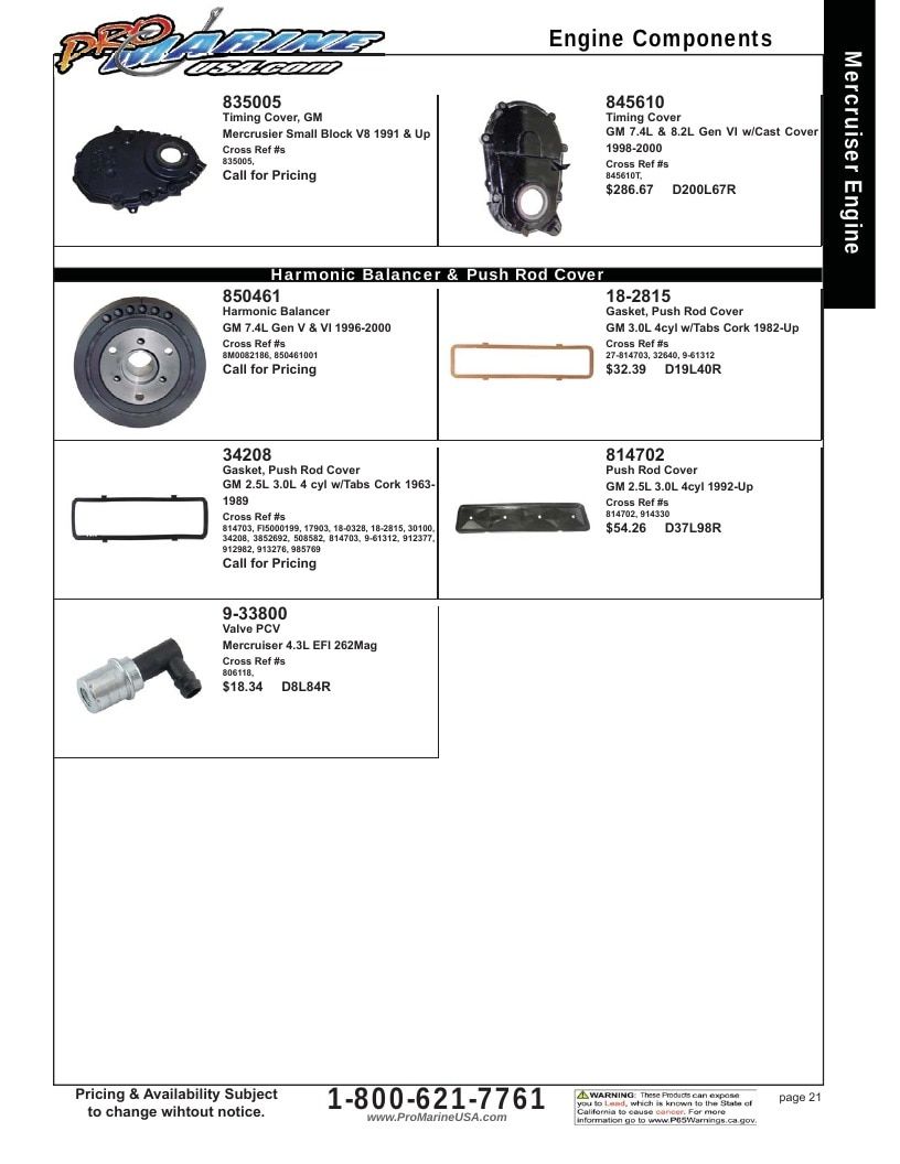 Pro Marine USA Inboard and Sterndrive Parts Catalog Weekly Ad January 1 - December 31, 2026