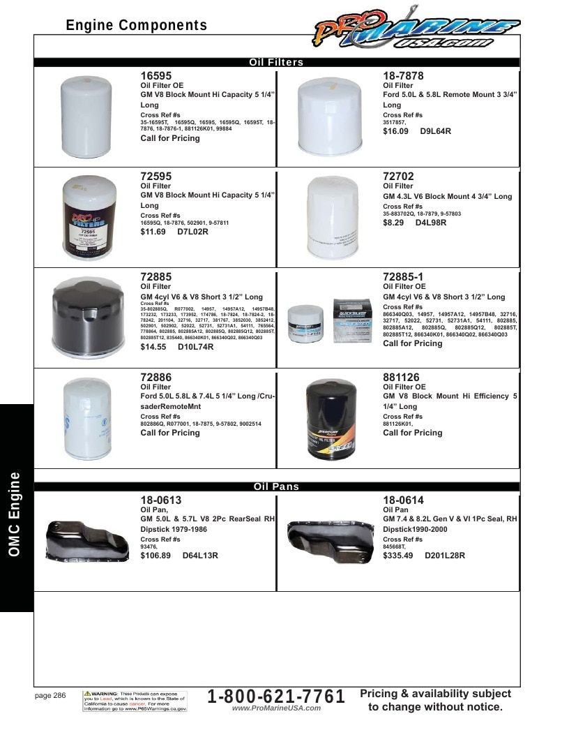 Pro Marine USA Inboard and Sterndrive Parts Catalog Weekly Ad January 1 - December 31, 2026