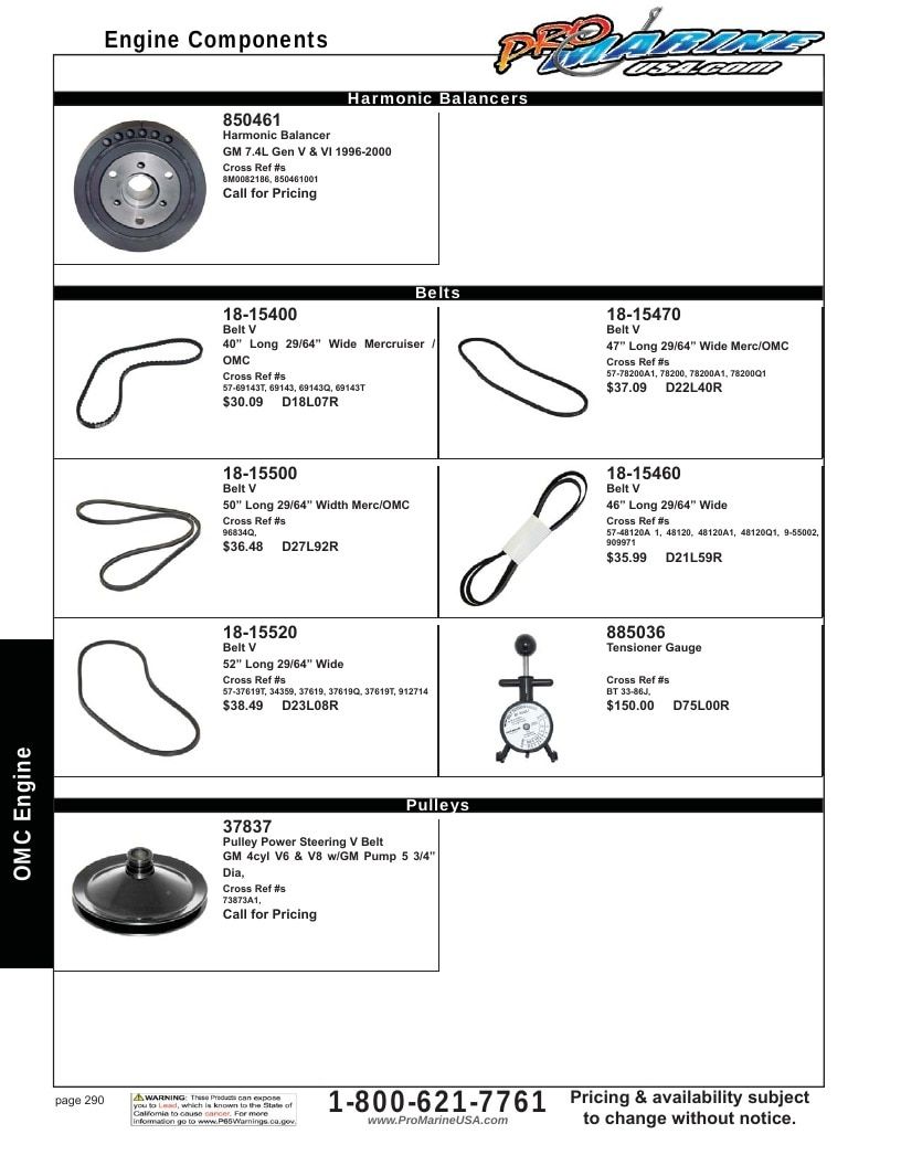 Pro Marine USA Inboard and Sterndrive Parts Catalog Weekly Ad January 1 - December 31, 2026