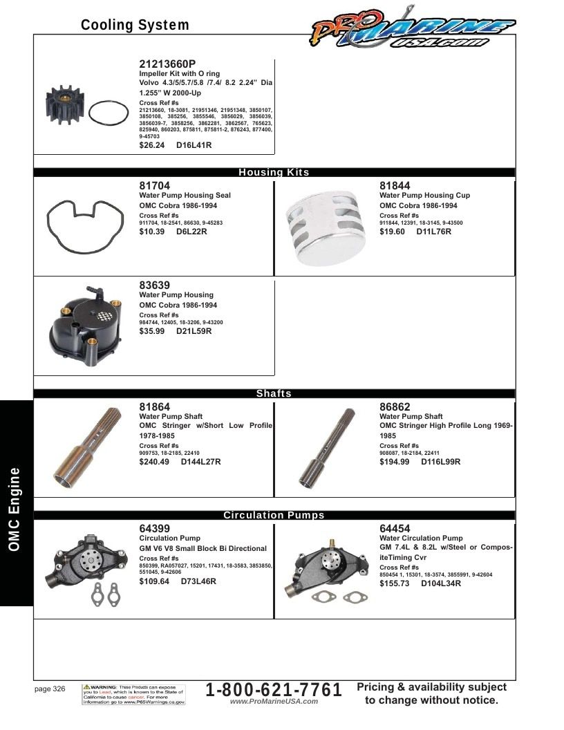 Pro Marine USA Inboard and Sterndrive Parts Catalog Weekly Ad January 1 - December 31, 2026