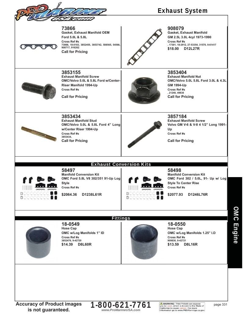 Pro Marine USA Inboard and Sterndrive Parts Catalog Weekly Ad January 1 - December 31, 2026