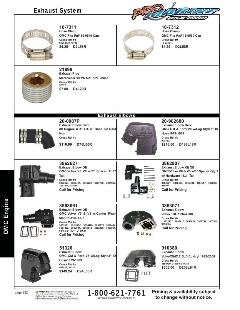 Pro Marine USA Inboard and Sterndrive Parts Catalog Weekly Ad January 1 - December 31, 2026
