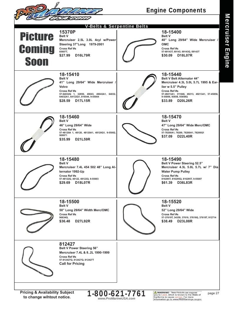 Pro Marine USA Inboard and Sterndrive Parts Catalog Weekly Ad January 1 - December 31, 2026