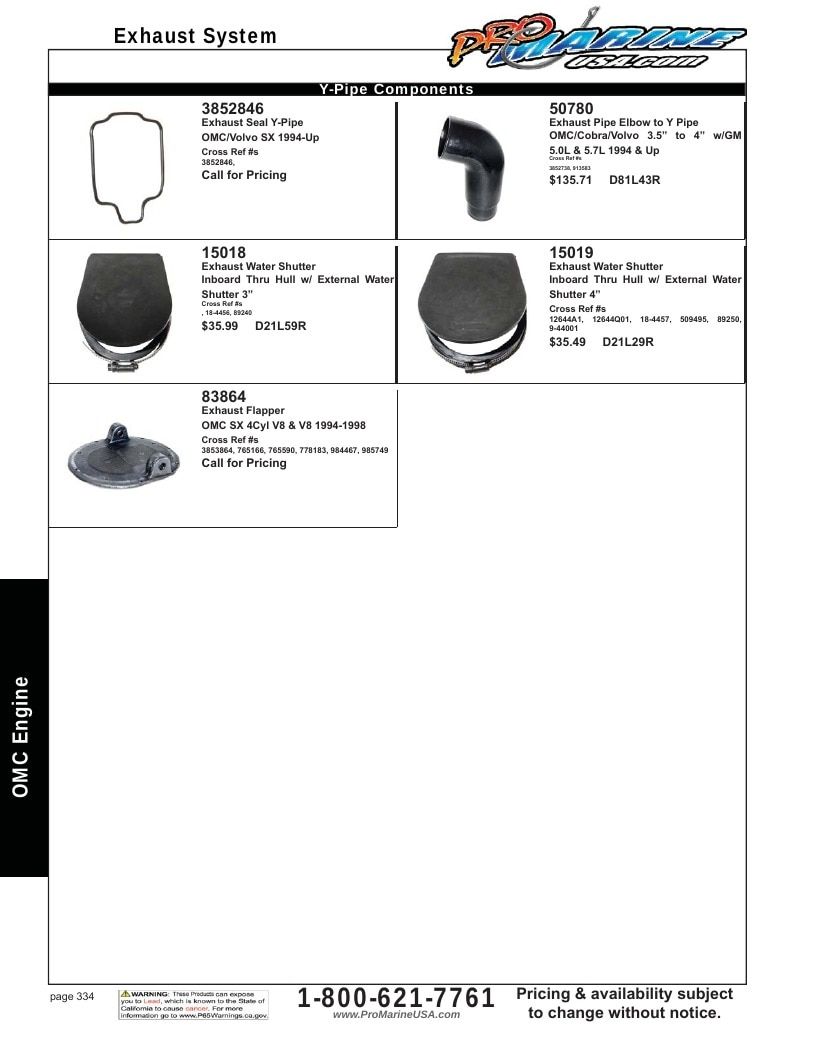 Pro Marine USA Inboard and Sterndrive Parts Catalog Weekly Ad January 1 - December 31, 2026