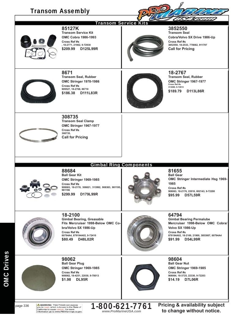 Pro Marine USA Inboard and Sterndrive Parts Catalog Weekly Ad January 1 - December 31, 2026