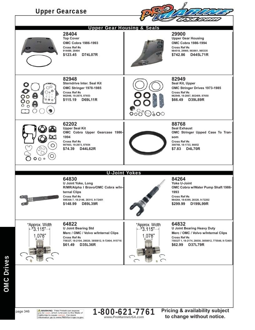Pro Marine USA Inboard and Sterndrive Parts Catalog Weekly Ad January 1 - December 31, 2026