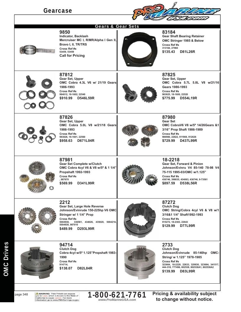 Pro Marine USA Inboard and Sterndrive Parts Catalog Weekly Ad January 1 - December 31, 2026