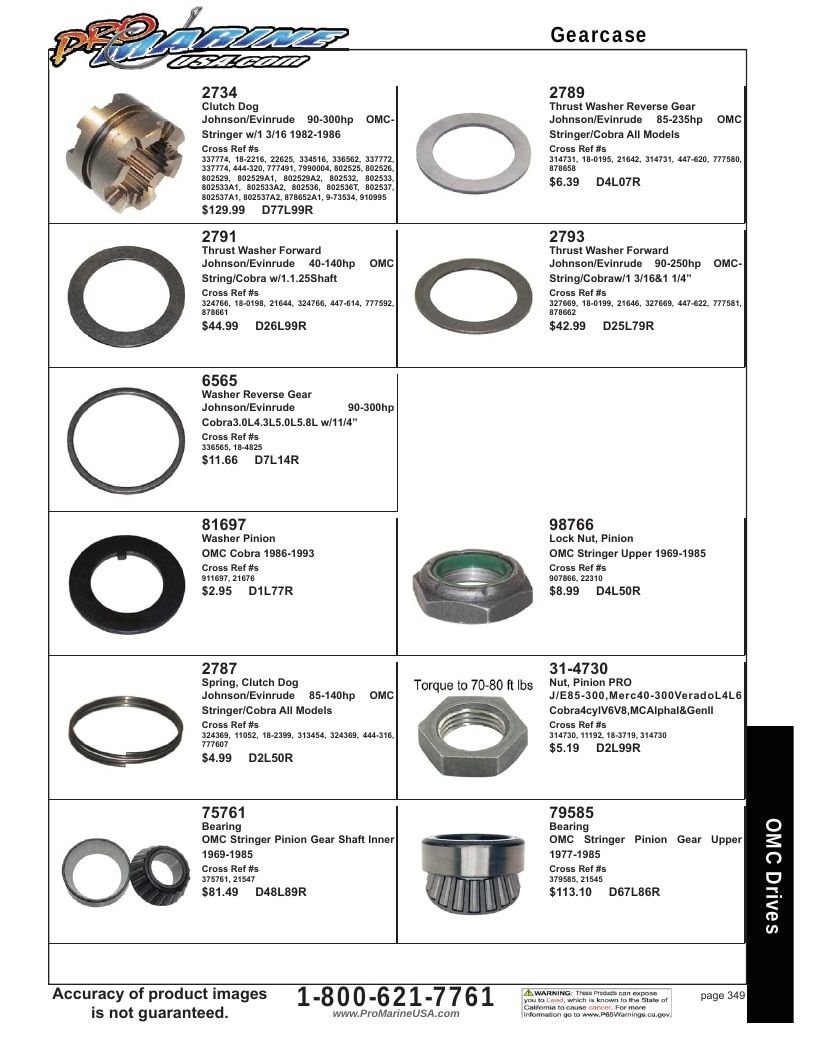 Pro Marine USA Inboard and Sterndrive Parts Catalog Weekly Ad January 1 - December 31, 2026