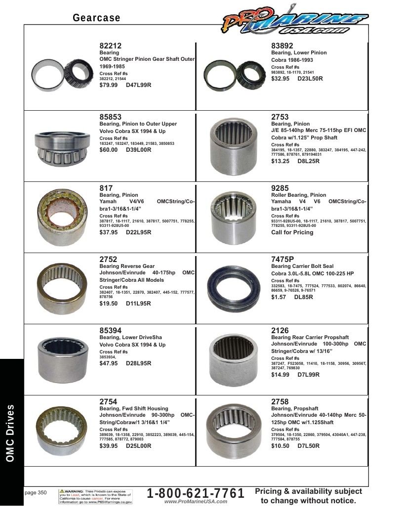 Pro Marine USA Inboard and Sterndrive Parts Catalog Weekly Ad January 1 - December 31, 2026