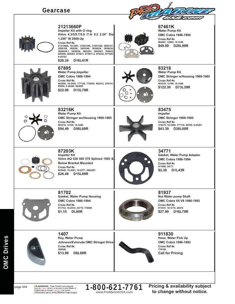 Pro Marine USA Inboard and Sterndrive Parts Catalog Weekly Ad January 1 - December 31, 2026
