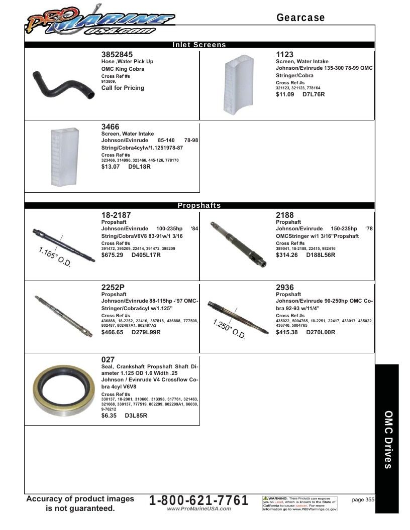 Pro Marine USA Inboard and Sterndrive Parts Catalog Weekly Ad January 1 - December 31, 2026