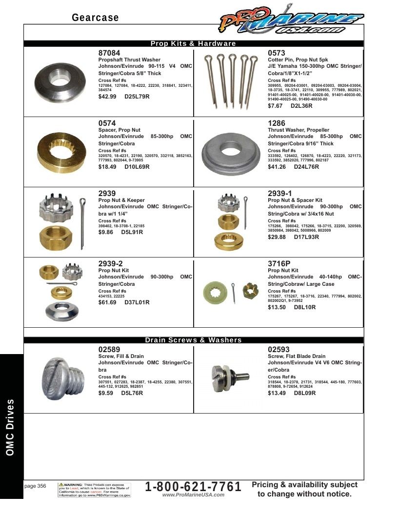 Pro Marine USA Inboard and Sterndrive Parts Catalog Weekly Ad January 1 - December 31, 2026
