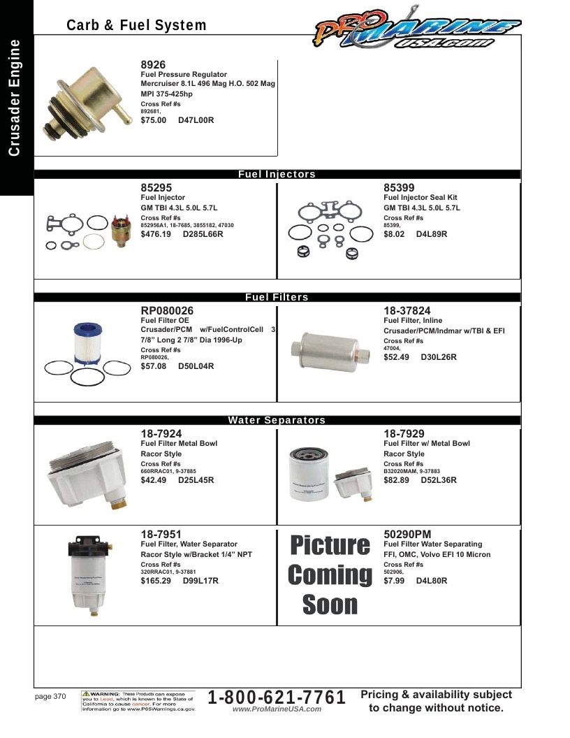Pro Marine USA Inboard and Sterndrive Parts Catalog Weekly Ad January 1 - December 31, 2026