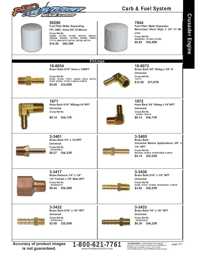 Pro Marine USA Inboard and Sterndrive Parts Catalog Weekly Ad January 1 - December 31, 2026
