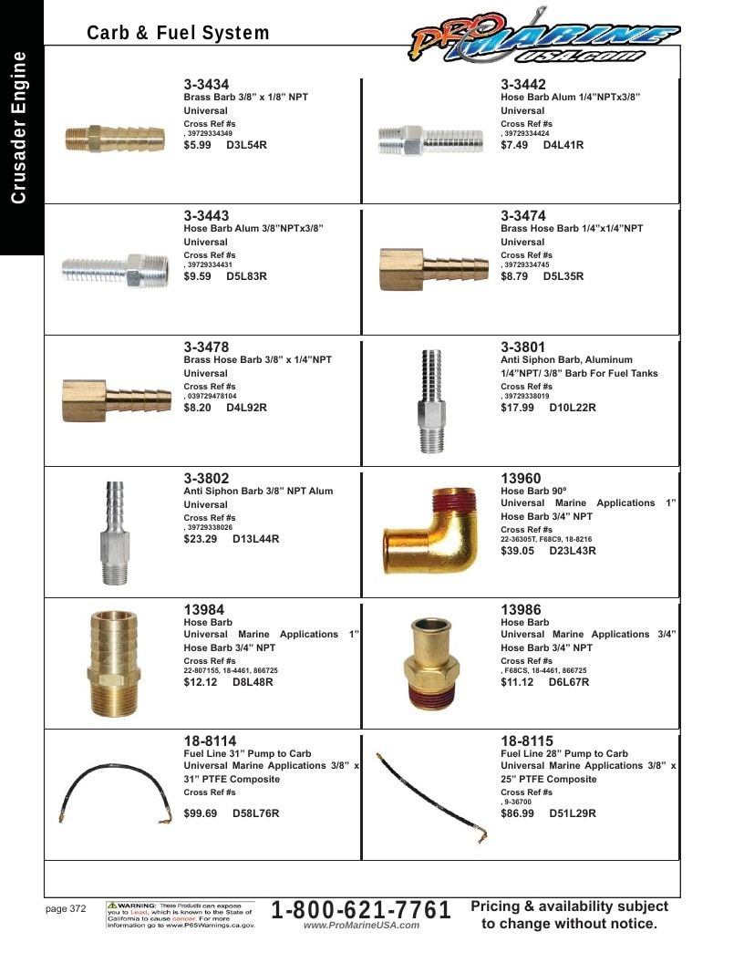 Pro Marine USA Inboard and Sterndrive Parts Catalog Weekly Ad January 1 - December 31, 2026