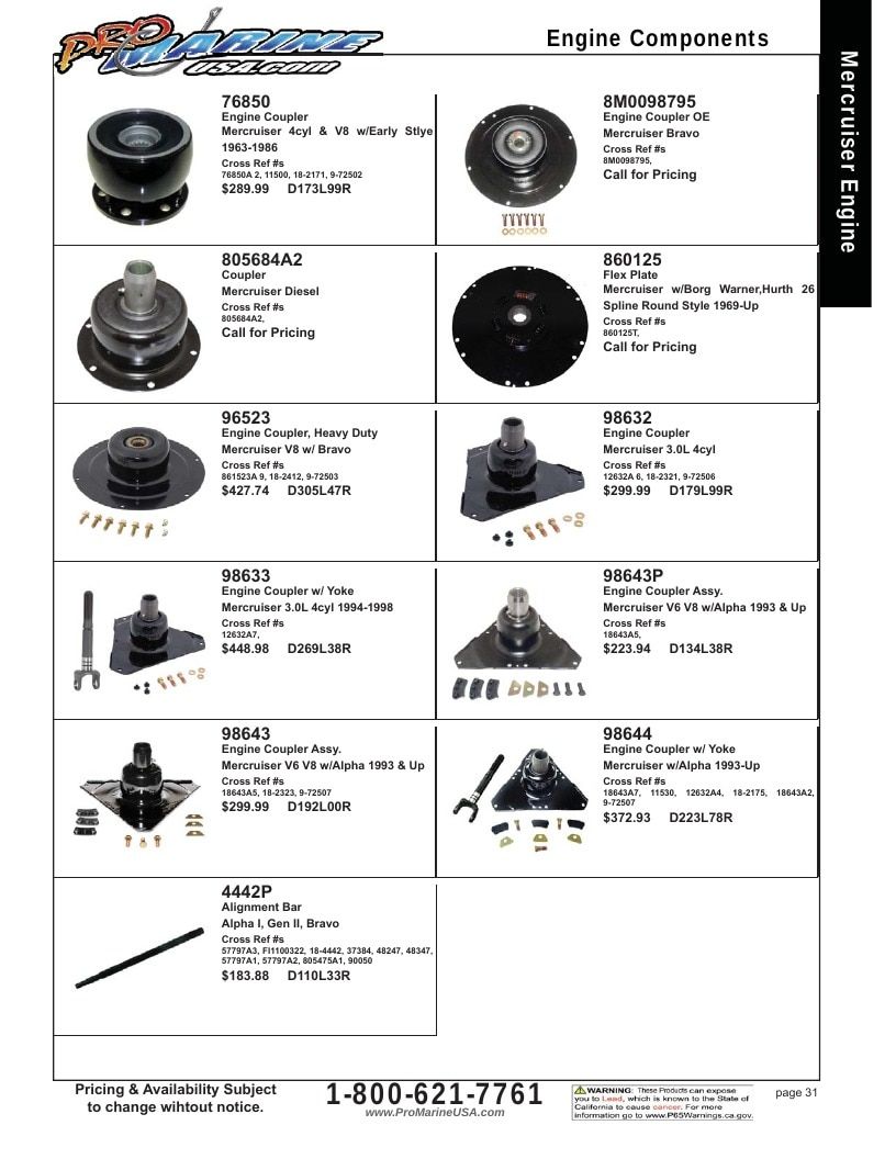 Pro Marine USA Inboard and Sterndrive Parts Catalog Weekly Ad January 1 - December 31, 2026