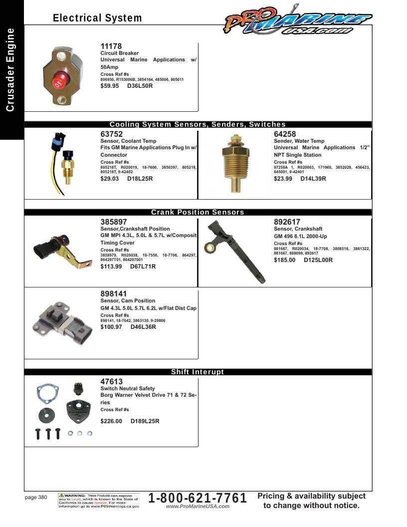 Pro Marine USA Inboard and Sterndrive Parts Catalog Weekly Ad January 1 - December 31, 2026