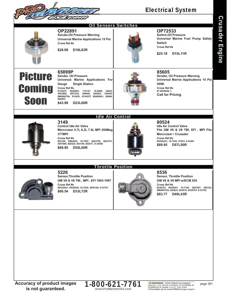 Pro Marine USA Inboard and Sterndrive Parts Catalog Weekly Ad January 1 - December 31, 2026