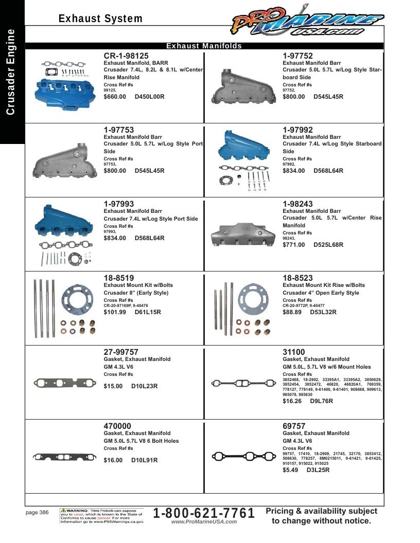 Pro Marine USA Inboard and Sterndrive Parts Catalog Weekly Ad January 1 - December 31, 2026