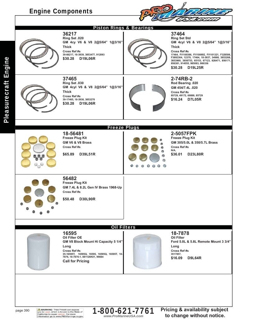 Pro Marine USA Inboard and Sterndrive Parts Catalog Weekly Ad January 1 - December 31, 2026