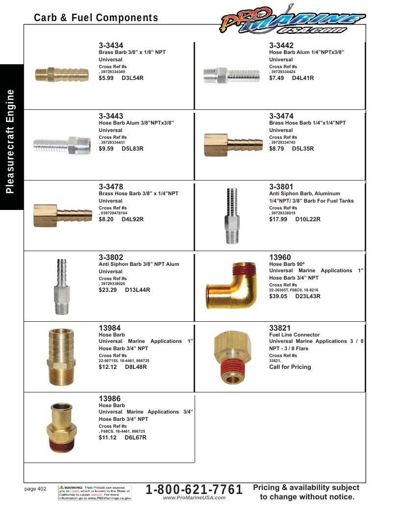Pro Marine USA Inboard and Sterndrive Parts Catalog Weekly Ad January 1 - December 31, 2026