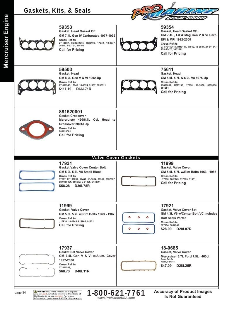 Pro Marine USA Inboard and Sterndrive Parts Catalog Weekly Ad January 1 - December 31, 2026