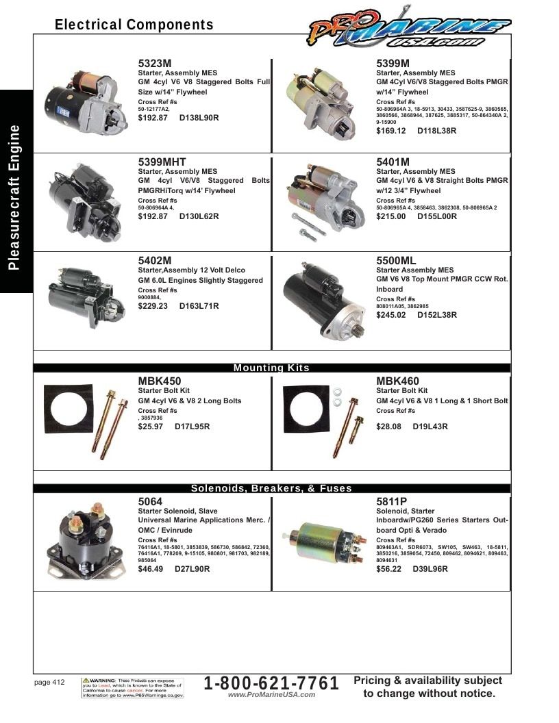 Pro Marine USA Inboard and Sterndrive Parts Catalog Weekly Ad January 1 - December 31, 2026