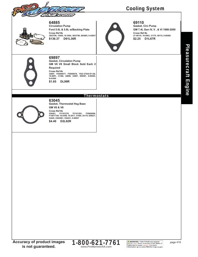 Pro Marine USA Inboard and Sterndrive Parts Catalog Weekly Ad January 1 - December 31, 2026